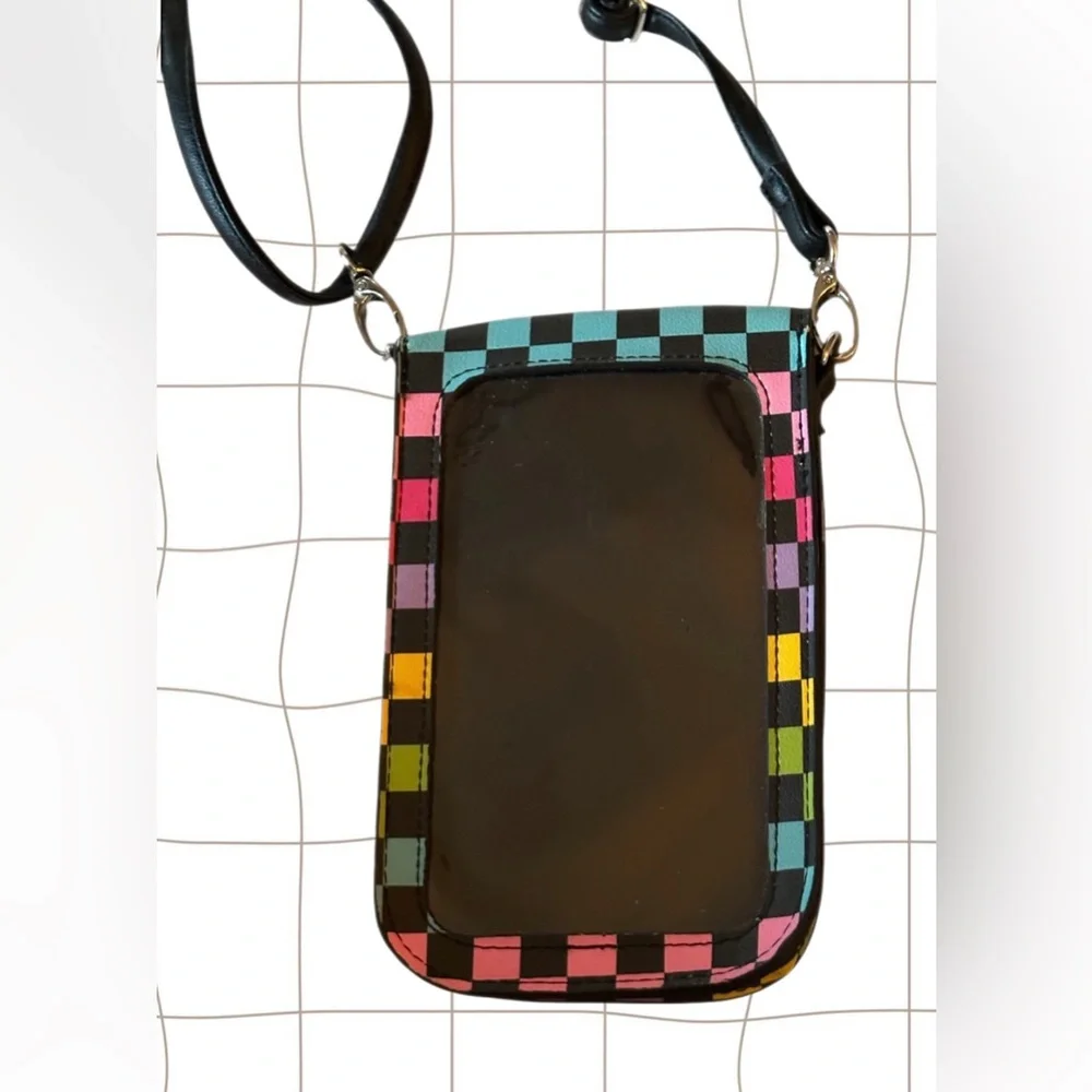 Women’s Checked Cellphone Holder/Crossbody Bag
